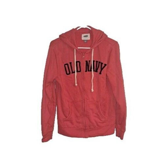 Old Navy Men's Medium Orange Hooded  Sweatshirt Full Zip - Picture 1 of 5